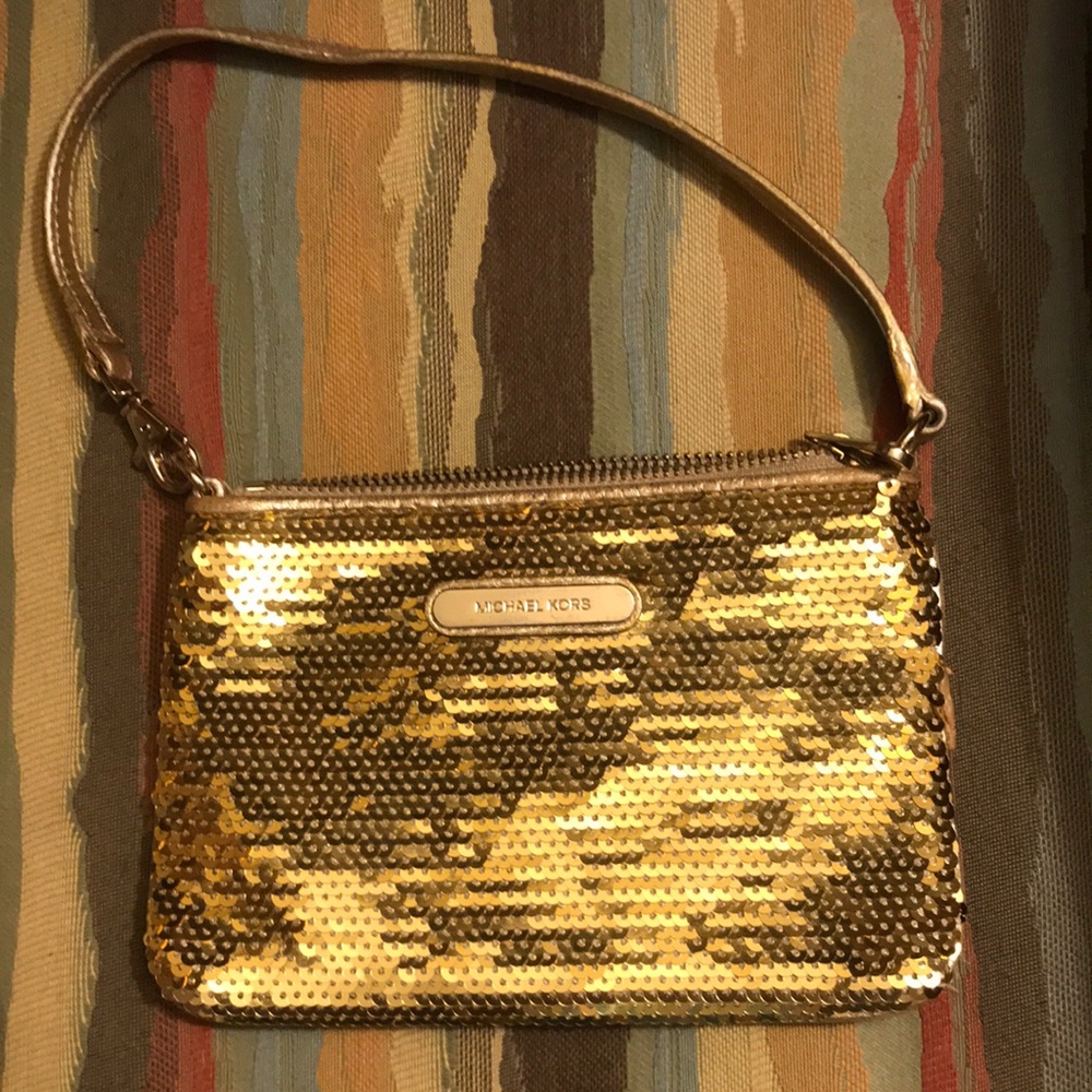 Michael Kors sequin wristlet